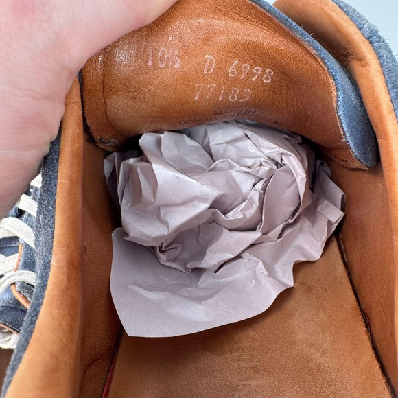 Allen Edmonds Center Court Lace-up Denim Suede Sneaker Sz 10.5 Streetwear Indie - Picture 9 of 10